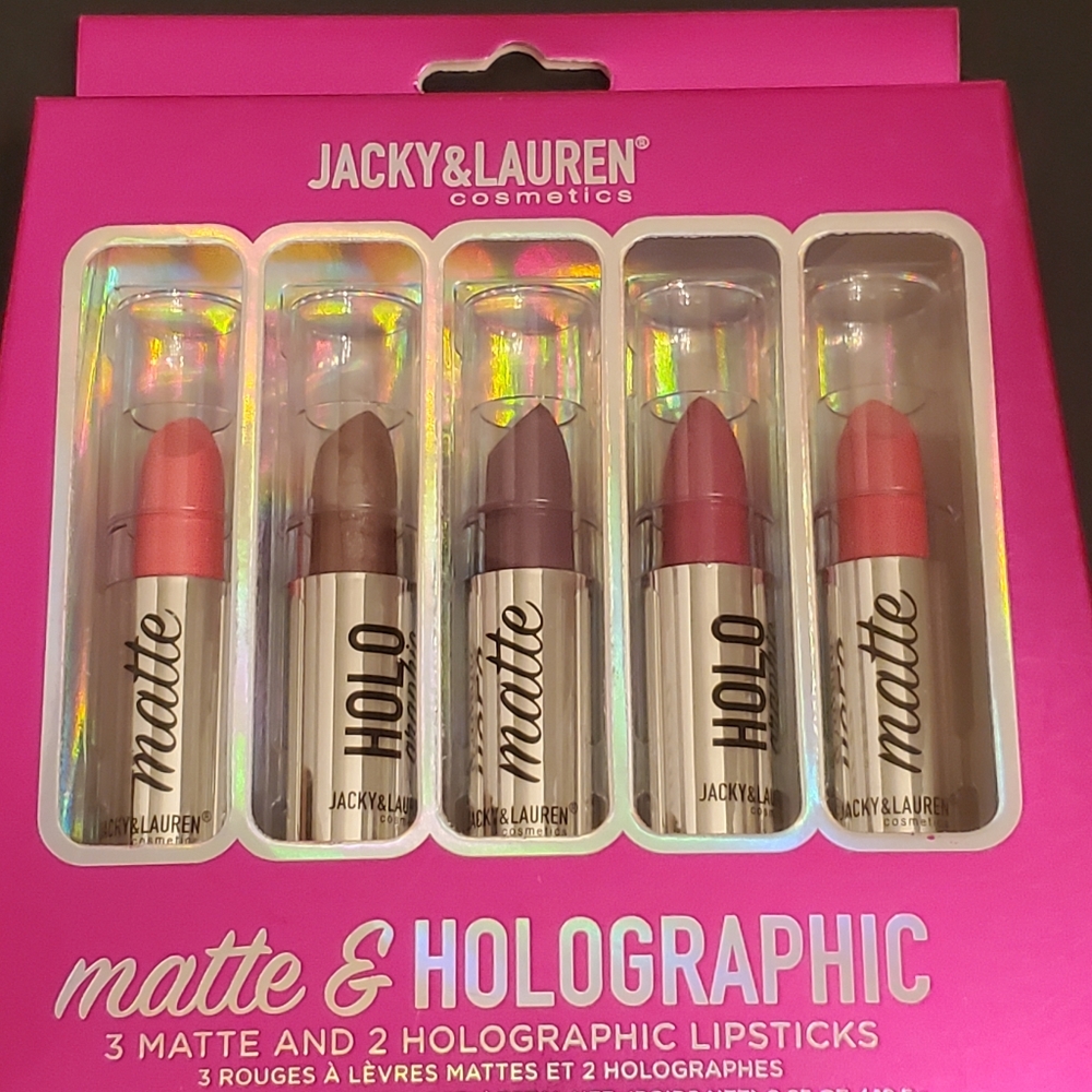 New Jacky & Lauren Matte & Holographic Lipsticks 🎄